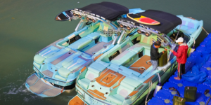 海口亚洲尾波滑水赛，美国MasterCraft为比赛独家赞助造浪艇品牌